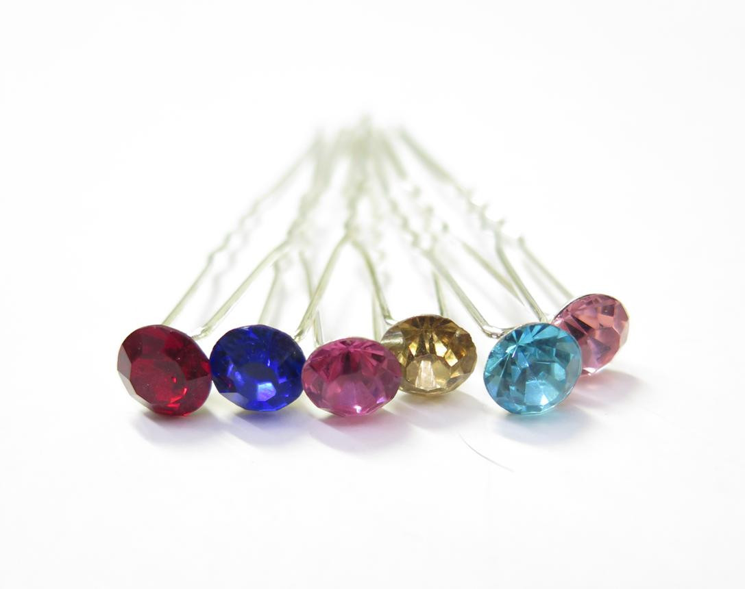 Diam Pin Stone Col Loose Diamantes Fashion