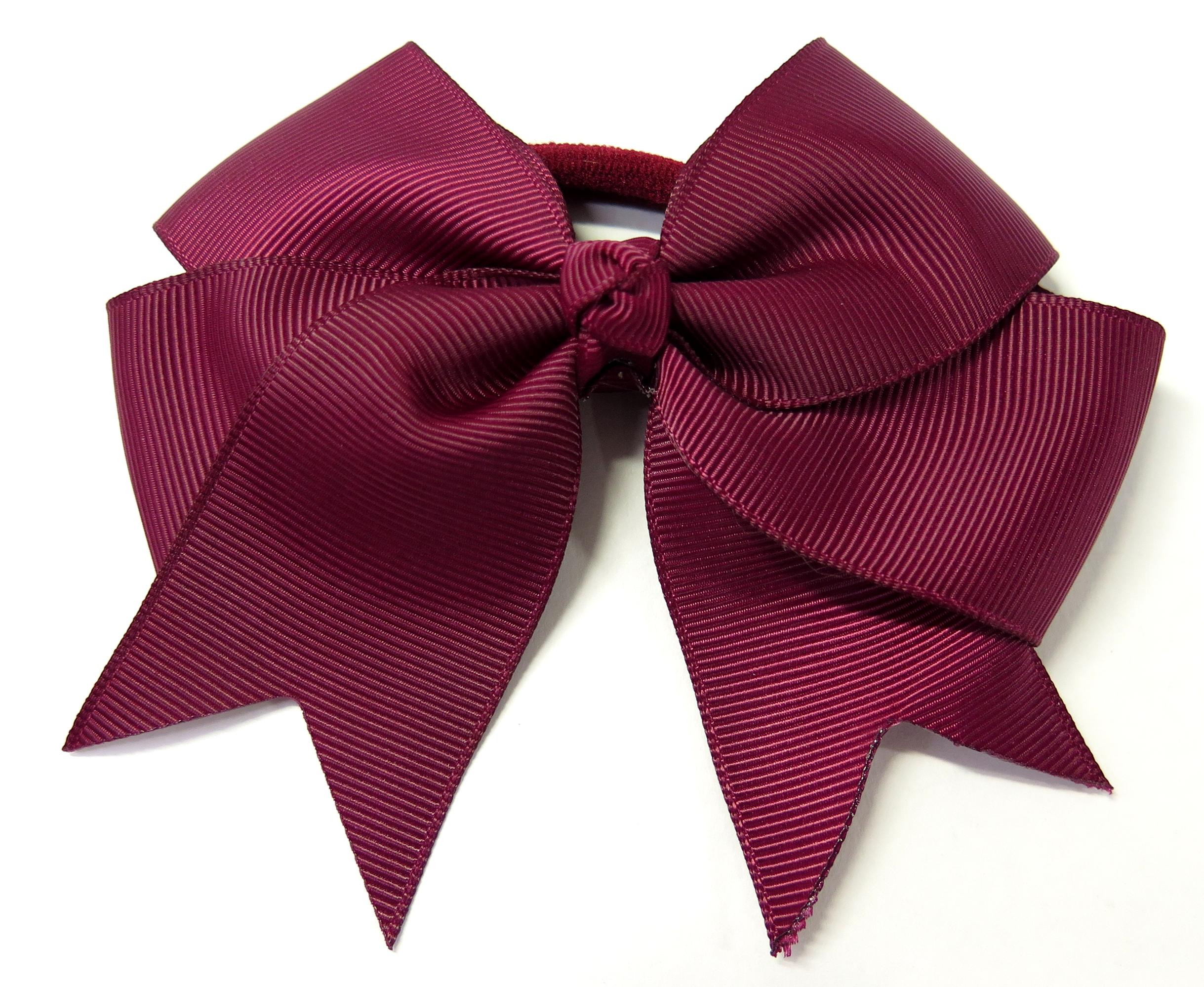 Maroon Large Grosgrain Bow - School