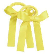 Satin Pony Bows Yellow