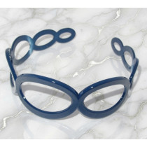 Navy Blue Circle School Hairband -  4cm 