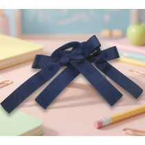 Navy Blue Pony Bows - Pack of 2 