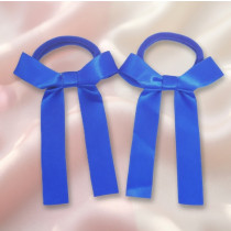 Royal Blue Satin Pony Bows - Pack of 2 