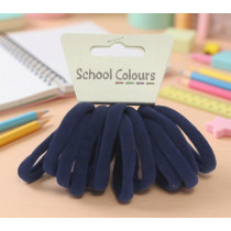 Navy Blue Soft Hair Tie - Pack of 12