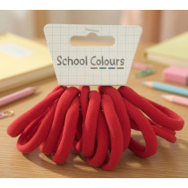 Red Soft Hair Tie - Pack of 12