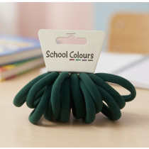 Green Soft Hair Tie - Pack of 12
