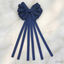 Navy Blue Swifty Streamer Bow Clip