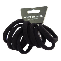 Firm Hair Ties Med Black