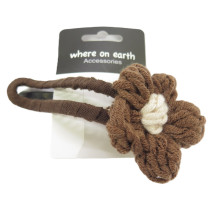 Knitted Flower Hair Clip