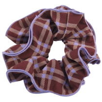 Purple Checkered Scrunchies