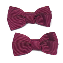 Maroon Prep School Bows - Pack of 2