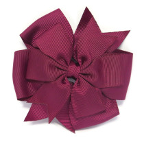 Maroon Pin Wheel Bow Clip