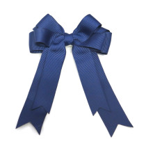 Navy Blue Double Tail Bow Clip