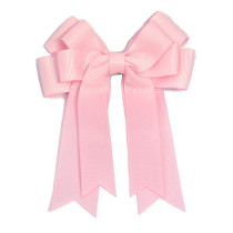 Pink Double Tail Bow Clip