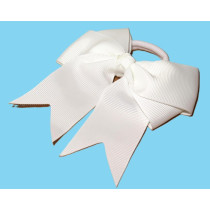 White Large Grosgrain Bow 
