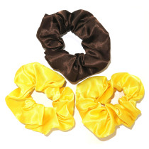 Scrunchie 3 Pack Brown Yellow