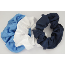 Scrunchie 3 Pack Navy Sky White