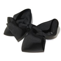 Large Grosgrain Bow Tie Black