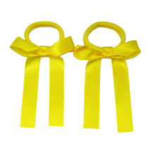 Yellow Satin Pony Bows - Pack of 2 