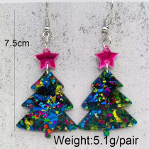 Tree Pink Star Earrings
