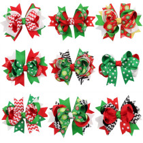 XMAS Ribbon Bow Clip